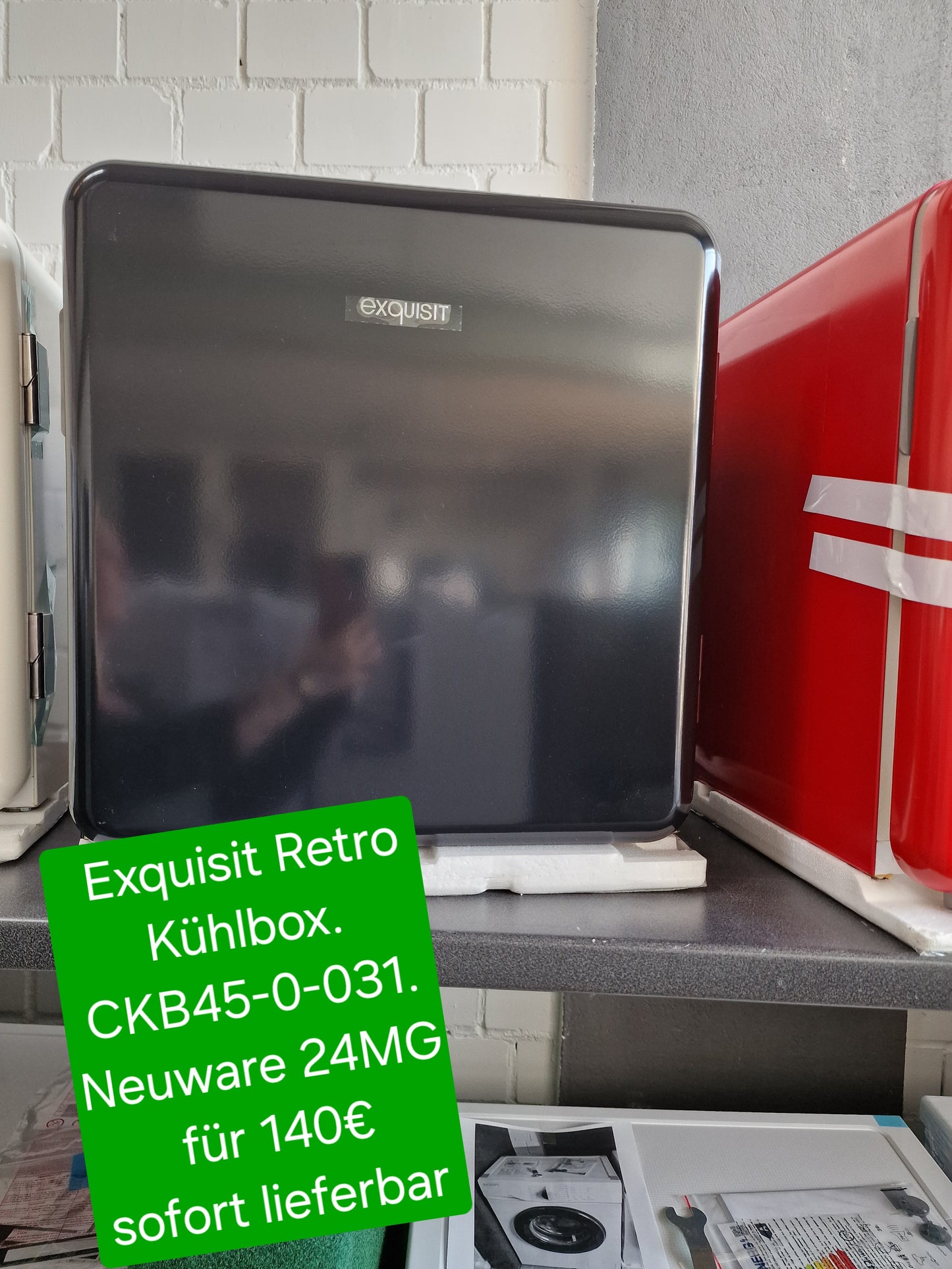 Exquisit Kühlbox Retro Schwarz