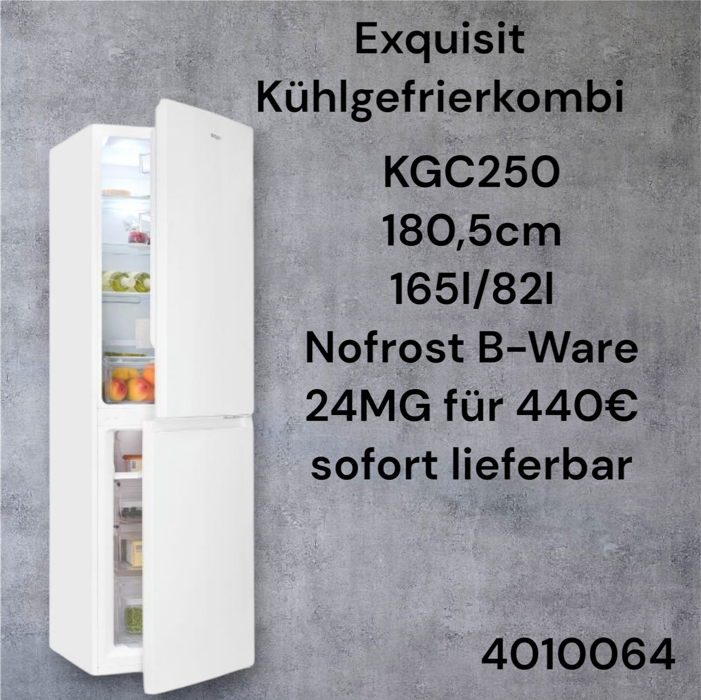 Exquisit Kühlgefrierkombi 180,5cm