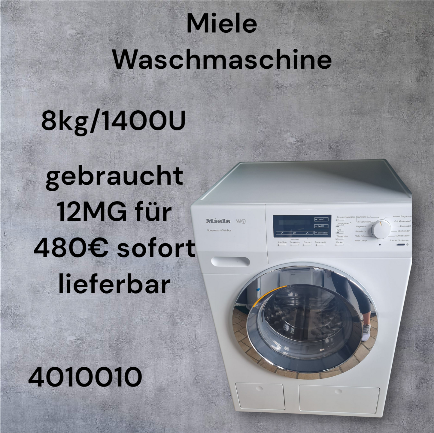 Miele Waschmaschine 8 kg / 1400 U/min