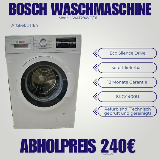 Bosch Waschmaschine WAT284VO/01 | 7 kg | Energieklasse A+++ | Frontlader | Weiß