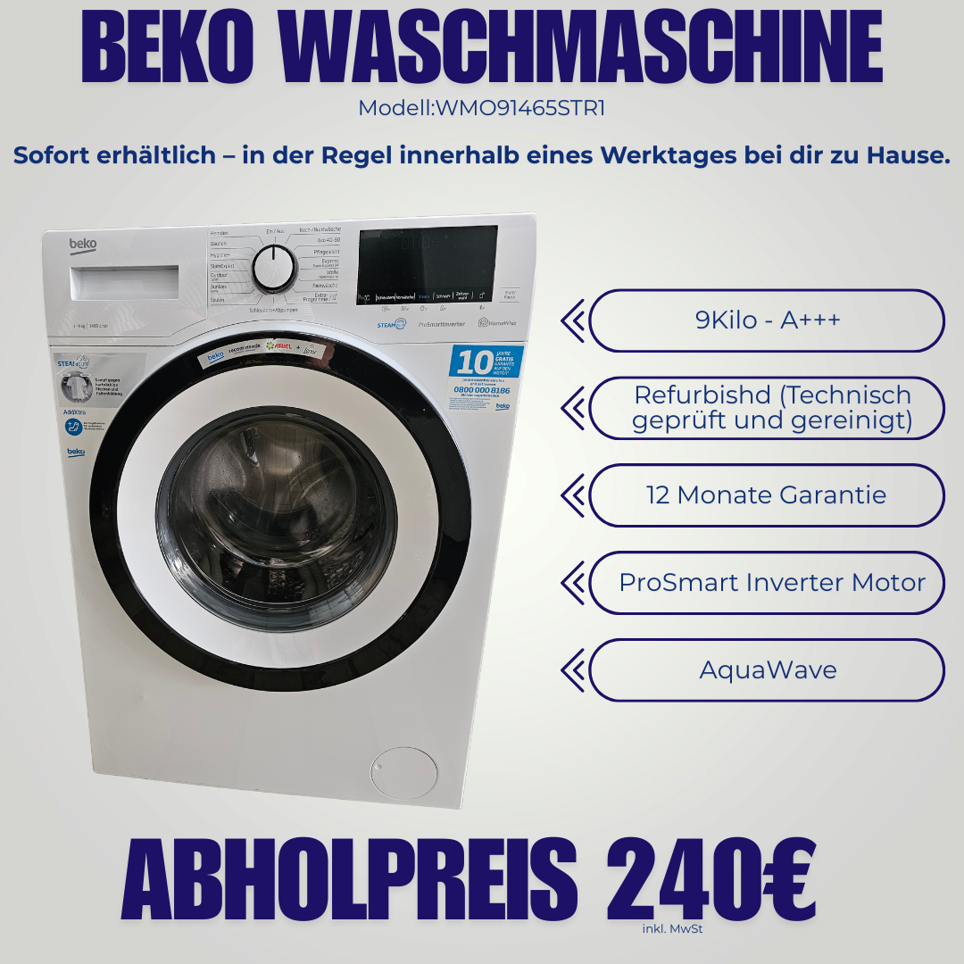 Beko Waschmaschine WMO91465STR1 | 7 kg | Energieklasse A+++