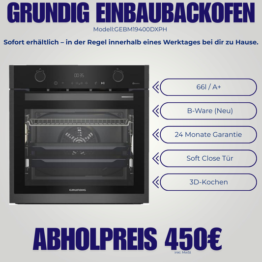 Grundig GEBM19400DXPH | Backofen | Energieklasse A