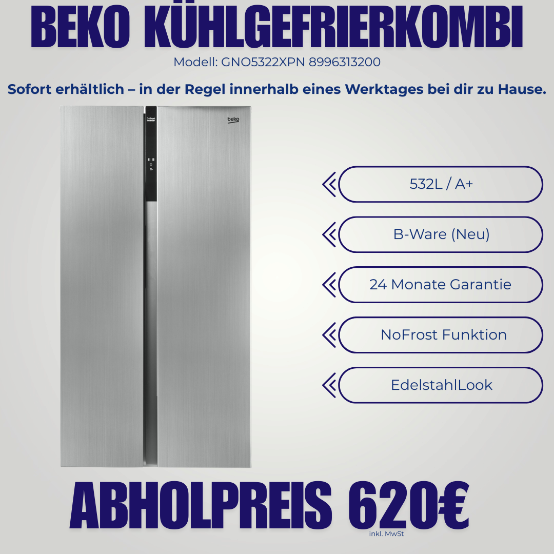 Beko Kühlgefrierkombi - Side by Side | 532L