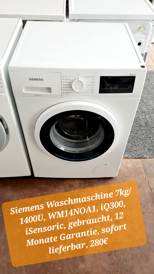 Siemens Waschmaschine 7kg WM14N - Akif Rana GmbH