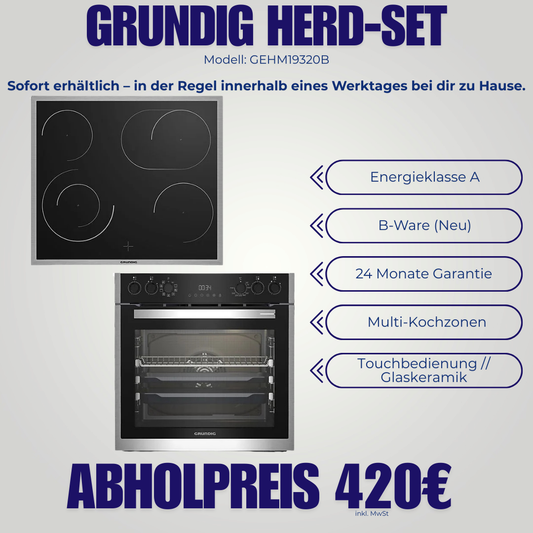 Grundig GEHM19320B | Herdset | Energieklasse A