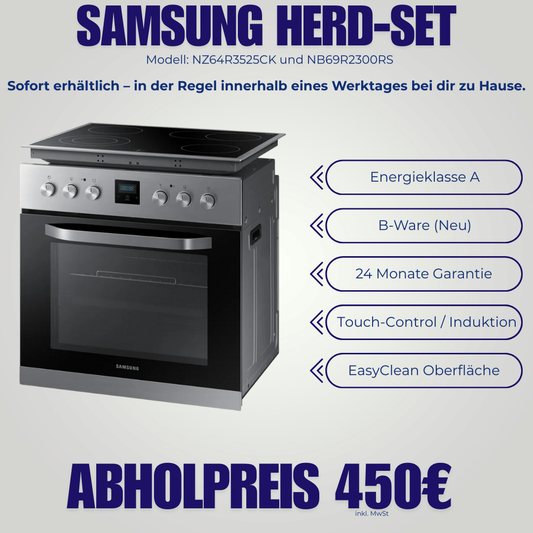 Samsung NZ64R3525CK Herd-Set | Energieklasse A