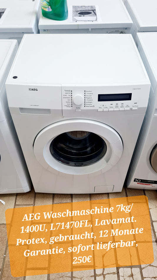 AEG Waschmaschine 7kg, 1400U, gebraucht