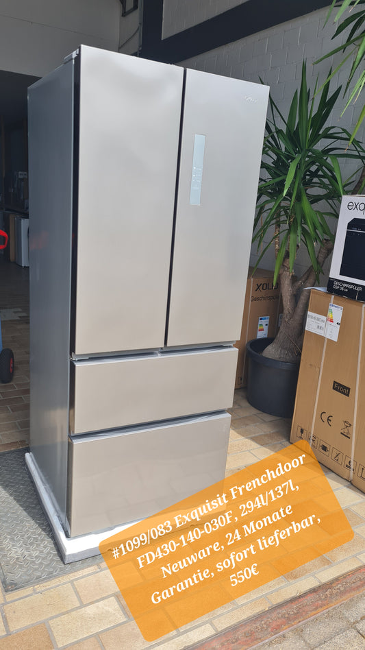 Exquisit Frenchdoor Kühlschrank FD430-140-030F – Stilvoll und geräumig!