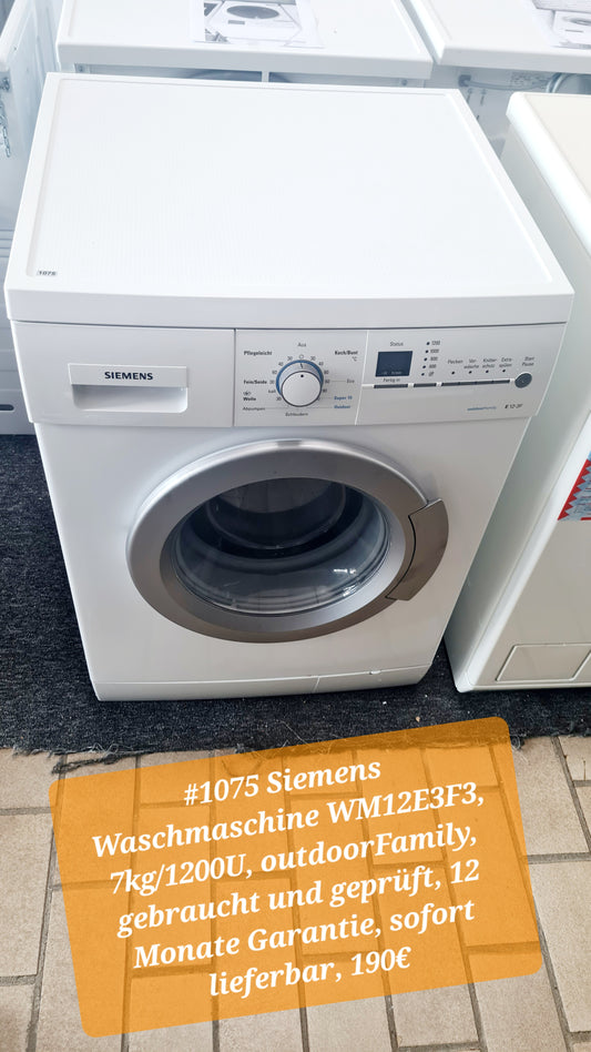 Siemens Waschmaschine WM12E3F3 - 7kg - Gebraucht, aber zuverlässig!