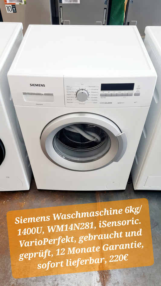 Siemens Waschmaschine 6kg, gebraucht