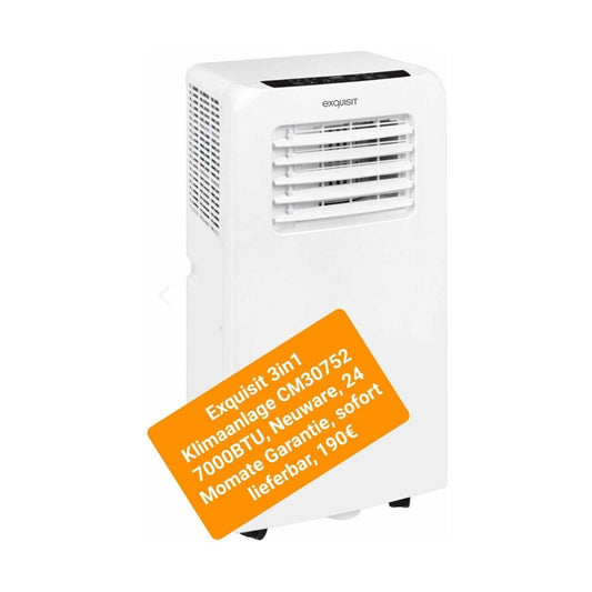 Mietkauf Exquisit 3in1 Klimaanlage CM30752 7000BTU, Neuware - Akif Rana GmbH